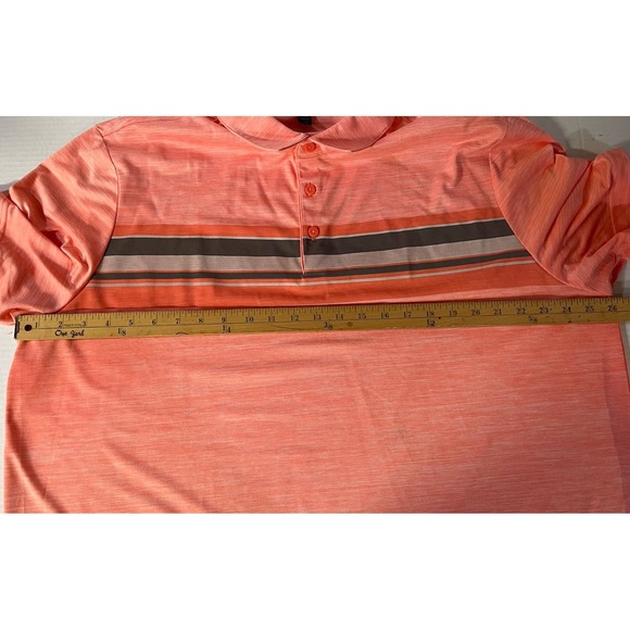 Adidas Golf Men's SS Peach/Gray Polo Sz‎ 2XL - Picture 6 of 7